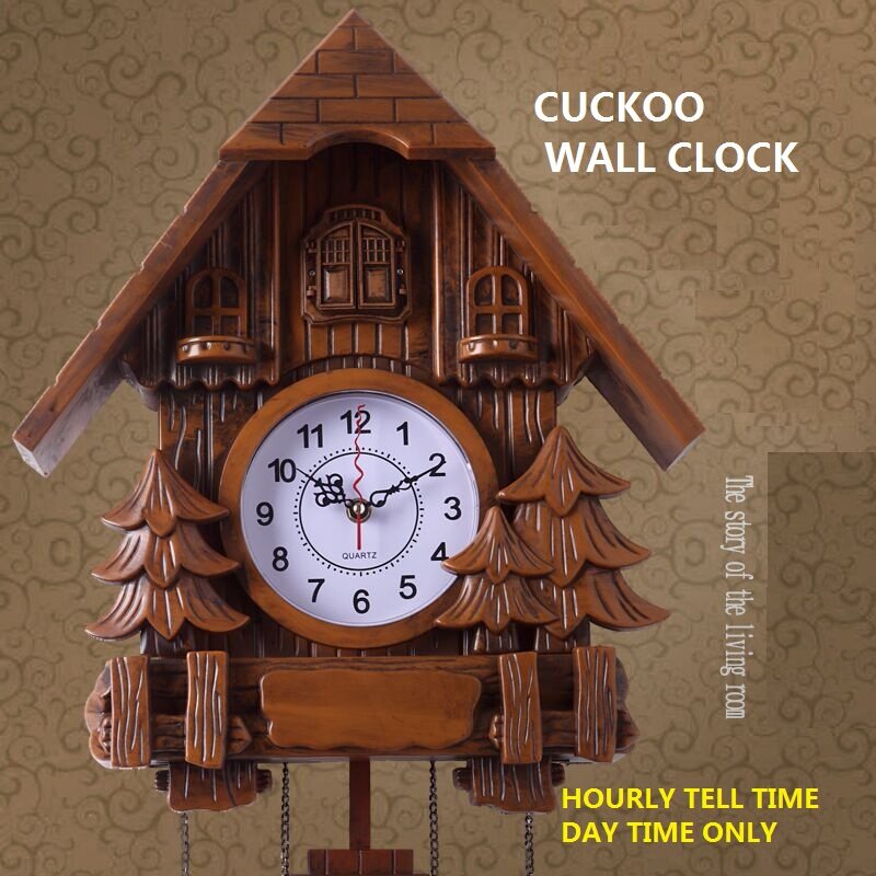 cuckoo clock Fashion children living room wall clock 16inch alarm clock quality swing pocket watch modern brief - intl
