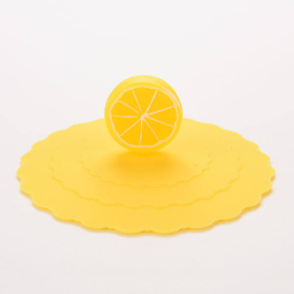 Cup Cover Silicone Leakproof Yellow Lemon - intl