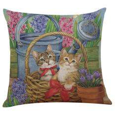 Cute Cat Sofa Bed Home Decoration Festival Pillow Case Cushion Cover