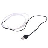 DC 5V USB LED Strip light 100cm 5730 60led Cool White TV Light Waterproof(Multicolor)