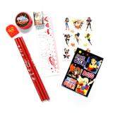 Details about   DC Super Hero Girls 30pc Stationery Set Pencil Pouch Pad Stickers Crayons Eraser 