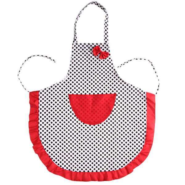 Newlifestyle Dot Women Cooking Aprons with Pocket - intl(Black)