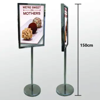 Double Sided Portrait Floor Standing Sign Holders Menu Poster