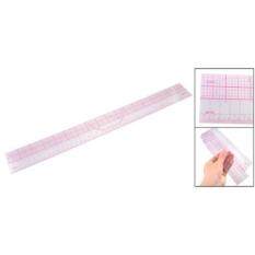 Drawing Tool Squares Angles Parallel Line Soft Plastic Metric Ruler Clear (Pink)