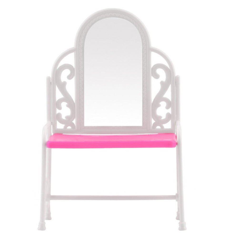 Dressing Table & Chair Accessories Set For Barbies Dolls Bedroom Furniture - intl