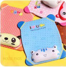 Baru Kartun Korea Imut Silicone Lambat Rebound Memori Pergelangan Tangan Bantalan Mouse Bantalan dengan Pergelangan Tangan Dukungan untuk Komputer Laptop Nyaman Tangan Alas Bantal Brown Bear biru