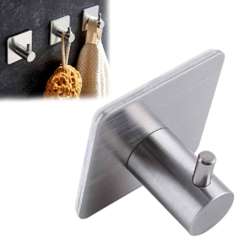 Durable Super Power Single Hook Without Drilling Stainless Steel Wall Mounted
