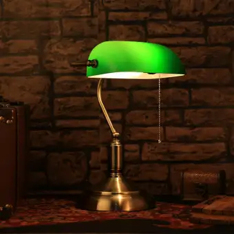 E27 Retro Coffee Shop Table Lamp Glass Vintage Desk Lamp 110 220v