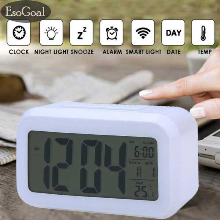 Esogoal Led Digital Alarm Morning Clock Backlight Electric Esogoal Led Digital Alarm Morning Clock Backlight Electric With Dimmer Battery Operated Large Lcd
