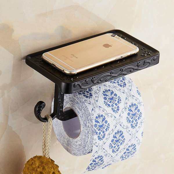 European Style Tissue Holder Toilet Napkin Box Bathroom Roll Holder Toilet Paper Holder Antique Brass Toilet Paper Rack - intl