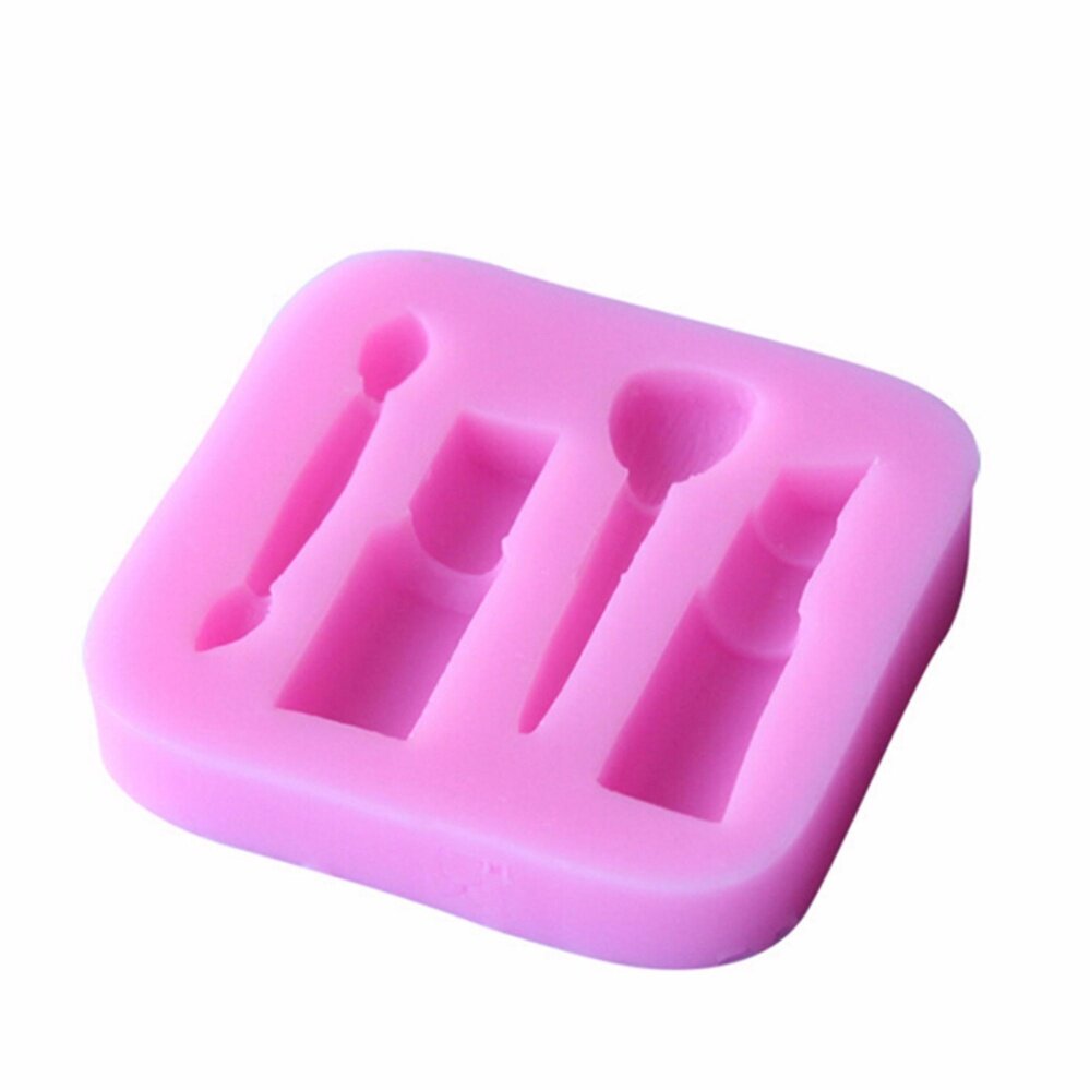 Fation DIY 3D Kue Dekorasi Lipstik Bentuk Fondan Gula Kue Silikon Cetakan Seni Tools-Internasional