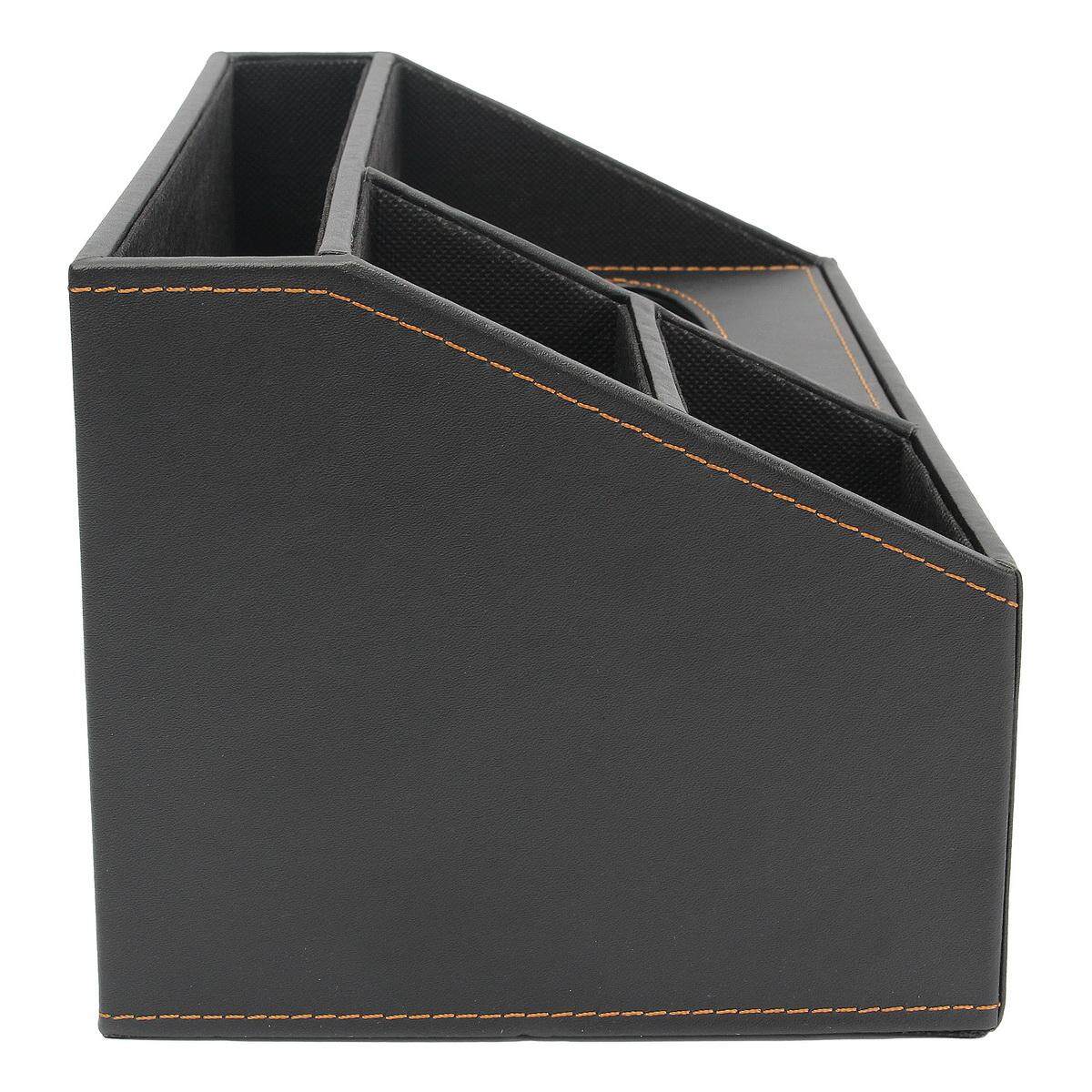 Faux Leather Tissue Box Cover Paper Holder Storage Organizer Remote Control Home - intl