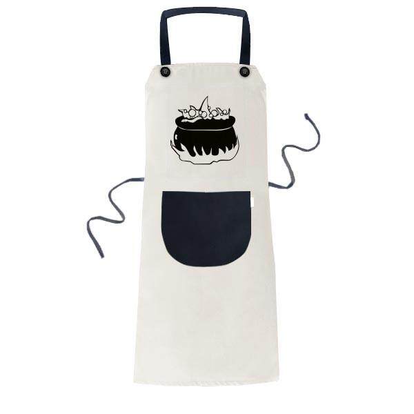 Api Bahagia Ketakutan Halloween Memasak Dapur Krem Dapat Disesuaikan Bib Celemek Saku Wanita Pria Chef Hadiah-Internasional