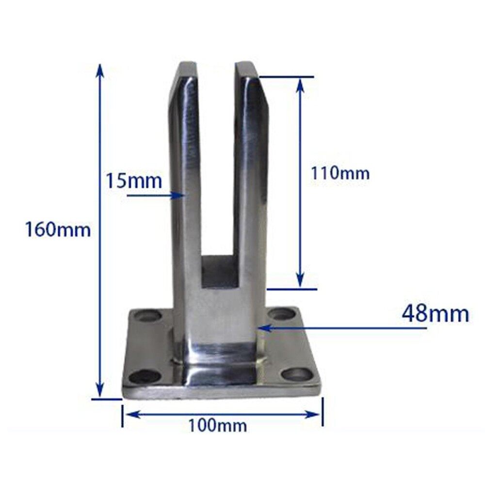 Floor Standing Stairs Balcony Pool Glass Spigots Post Balustrade Railing Clamp - intl