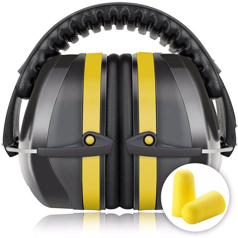 Fnova 34dB Highest NRR Safety Ear Muffs - Professional Ear Defenders for Shooting, Adjustable Headband Ear Protection / Shooting Hearing Protector Earmuffs Fits Adults to Kids (Yellow)