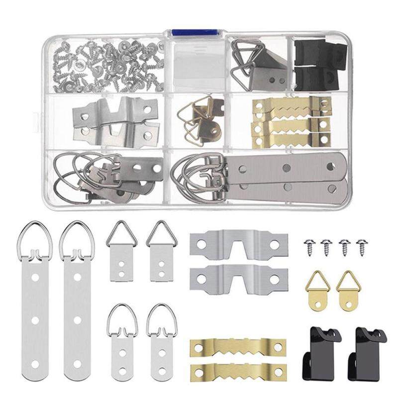 Foonee 68 Pcs/set Photo Frame Hanging Hooks Kit Picture Frame Hooks Tools Frame Picture Hanger Kit For Home Office Photo Picture Painting Hanging