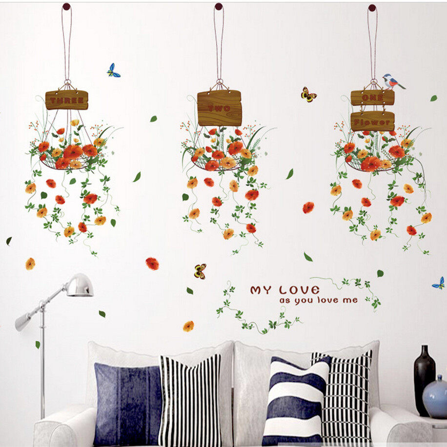 Lucu Semanggi Dinding Stiker Cinta Lampu Jalan Romantis Kamar Tidur Living Room Entrance Televisi Latar Belakang Terpasang Rumah Moderen LCX65Q (Warna: seperti Gambar Pertama)-Internasional