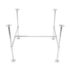 GALVANISED METAL PIPE TABLE BASE INDUSTRIAL DINING KITCHEN GARDEN TABLE DIY BAR(160cm)