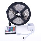 GETEK 5M SMD RGB 5050 Strip light 300 LED and 24 Key IR Remote &12V 5A Power