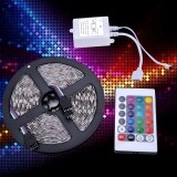 GETEK 5M SMD RGB 5050 Strip light 300 LED and 24 Key IR Remote &12V 5A Power