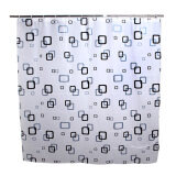 GETEK Lattice Waterproof PEVA Shower Curtain + 12 Hooks 180*200cm (White)