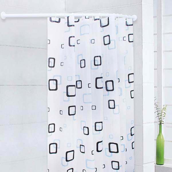 GETEK Lattice Waterproof PEVA Shower Curtain + 12 Hooks 180*200cm (White)