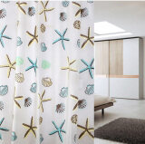 GETEK Starfish Waterproof PEVA Shower Curtain + 12 Hooks 180*200cm (Multicolor)