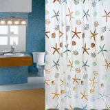 GETEK Starfish Waterproof PEVA Shower Curtain + 12 Hooks 180*200cm (Multicolor)