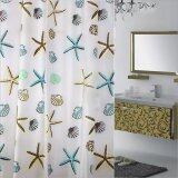 GETEK Starfish Waterproof PEVA Shower Curtain + 12 Hooks 180*200cm (Multicolor)