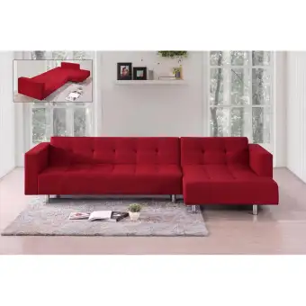 Gf Sofea L Shape Sofa Bed Red With Free Gift Lazada Gf Sofea L Shape Sofa Bed Red With Free Gift
