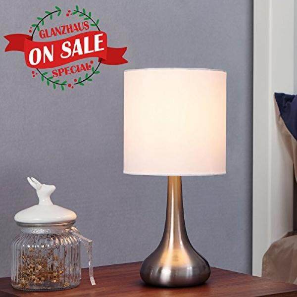Table Lamp For Lamps S Brands Review In Glanzhaus Modern Style Brushed Nickel Finish Base Living Room Bedroom Beside Table Lamp 13 4