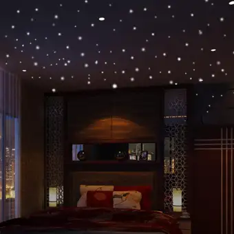 Glow In The Dark Star Wall Stickers 407pcs Round Dot Luminous Kids