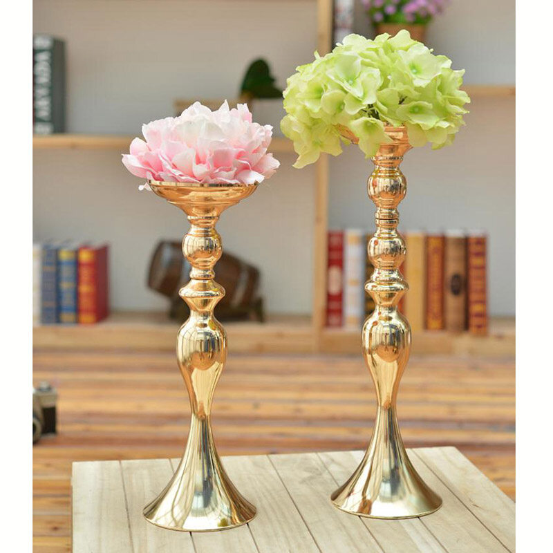 Gold Metal Candle Holders 50cm/20