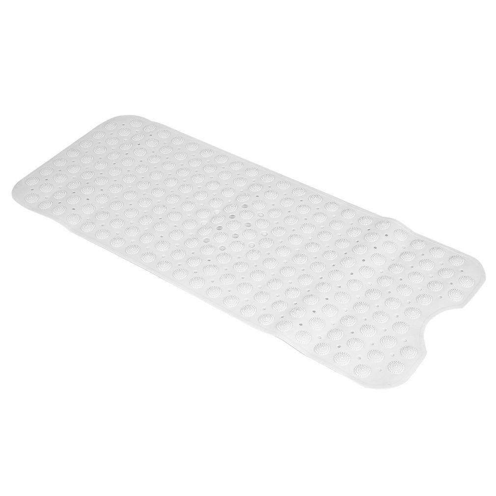 GOOD 40*100cm PVC Large Bathtub Non-Slip Bathroom Bath Mat With Suction Cups White White - intl