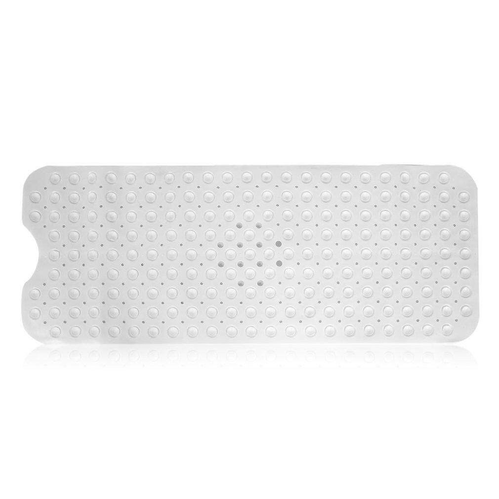 GOOD 40*100cm PVC Large Bathtub Non-Slip Bathroom Bath Mat With Suction Cups White White - intl