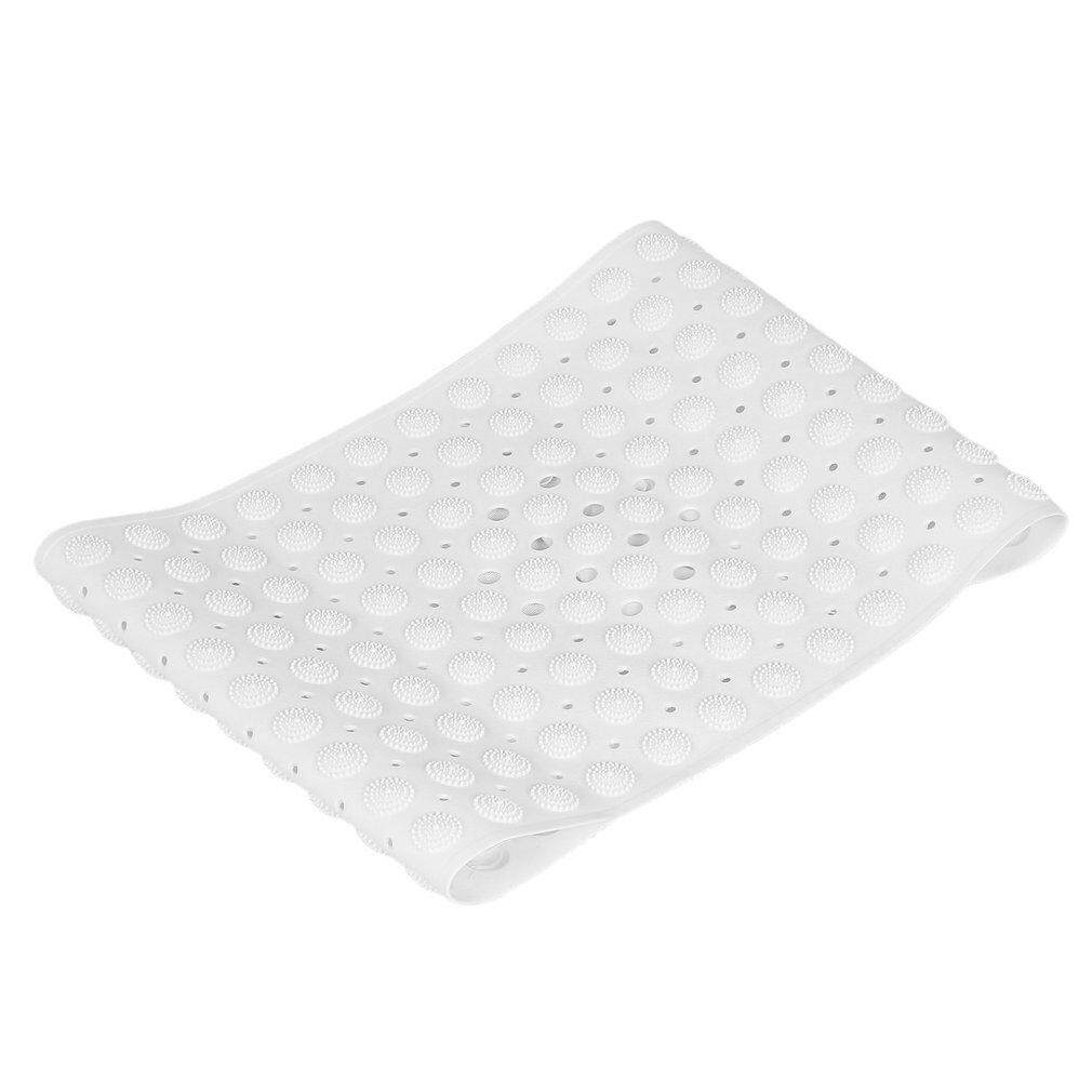 GOOD 40*100cm PVC Large Bathtub Non-Slip Bathroom Bath Mat With Suction Cups White White - intl