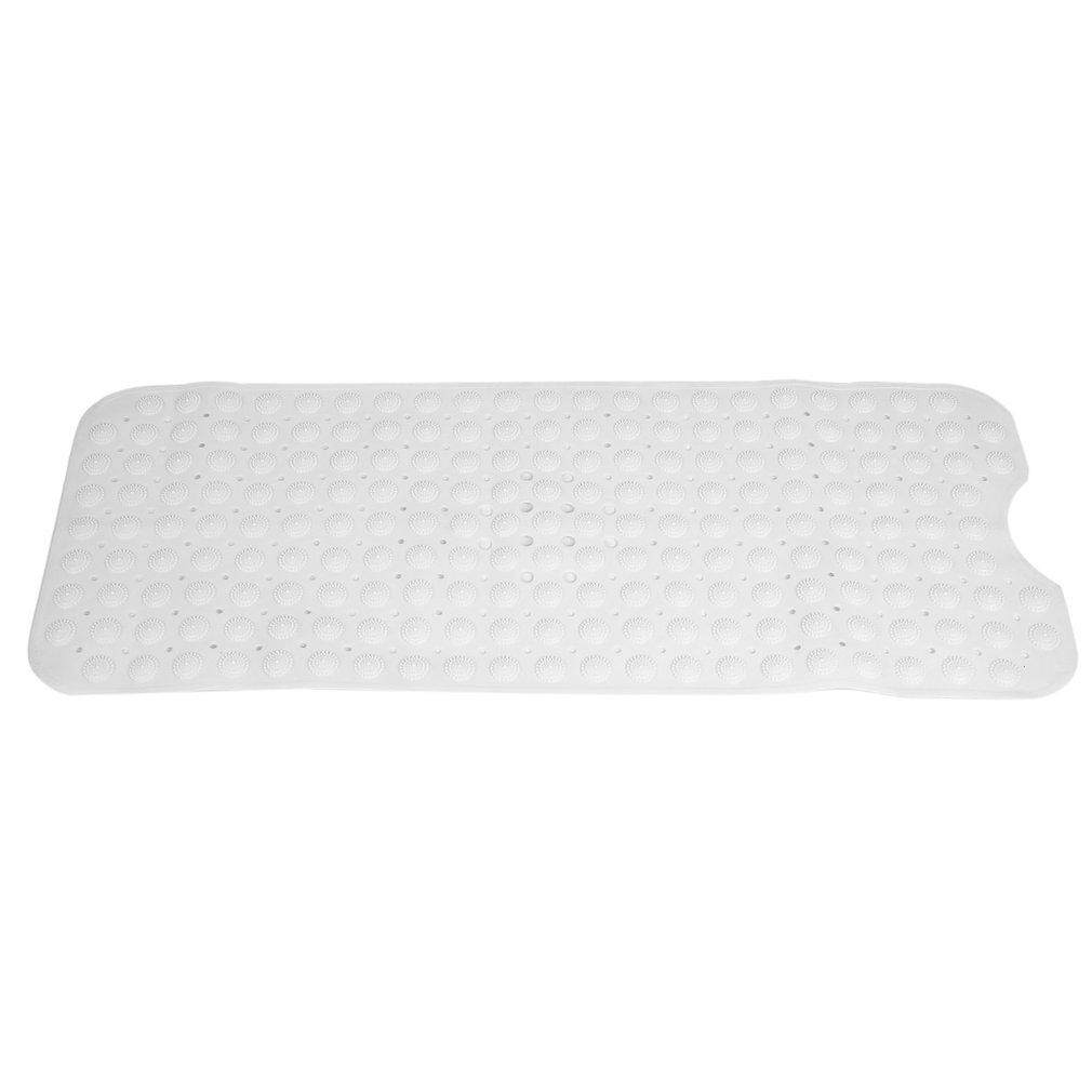 GOOD 40*100cm PVC Large Bathtub Non-Slip Bathroom Bath Mat With Suction Cups White White - intl