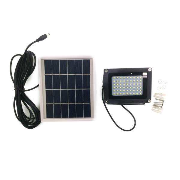 GOOD 54LED Solar Powered LED Flood Light Radar Induction Waterproof Outdoor Lamp Pure White