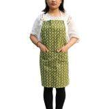 GOOD Men Women Kitchen Cooking Apron Comfortable Bakery Restaurant Baking Apron Green Rhombus Pattern