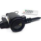 GOOD Outdoor LED Lawn Lamp Dynamic Laser Light Waterproof Remote Control Spot Light US Plug Black