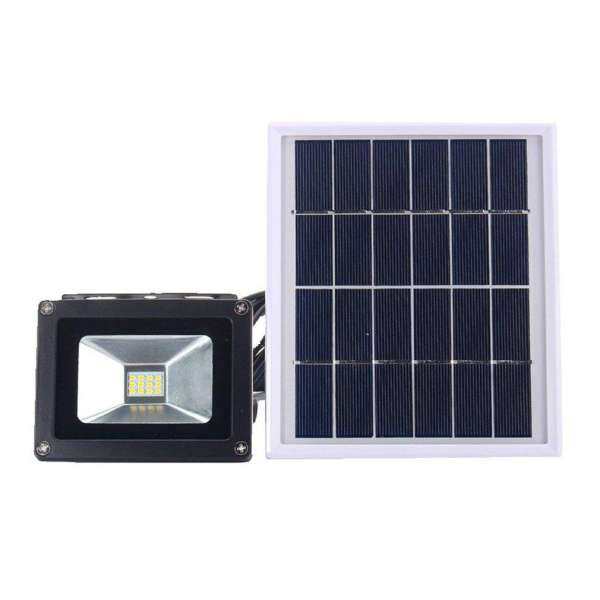 GOOD Waterproof Solar Powered 12LED Flood Light Sensor Garden Emergency Spotlight Pure White