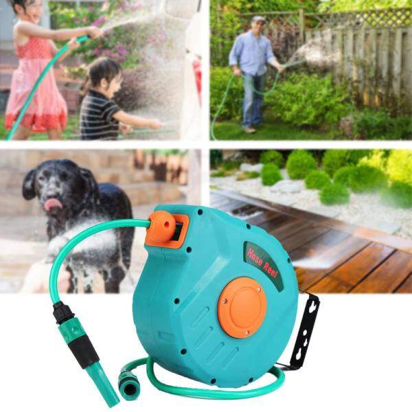 Greenfingers Automatic Retractable Garden Water Hose Reel Swivel Wall Mount New - intl