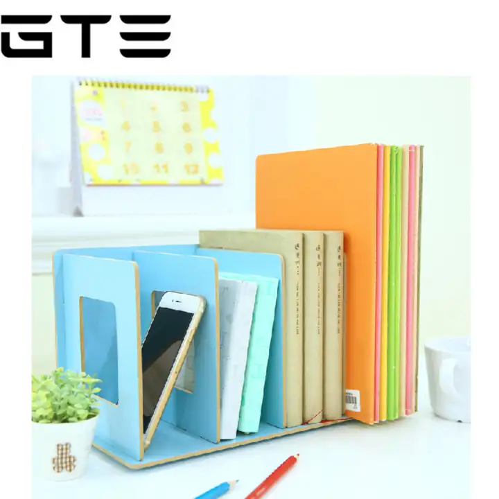 Gte Creative Diy Wooden Desk Organizer Office Desktop Cd Holder Gte Creative Diy Wooden Desk Organizer