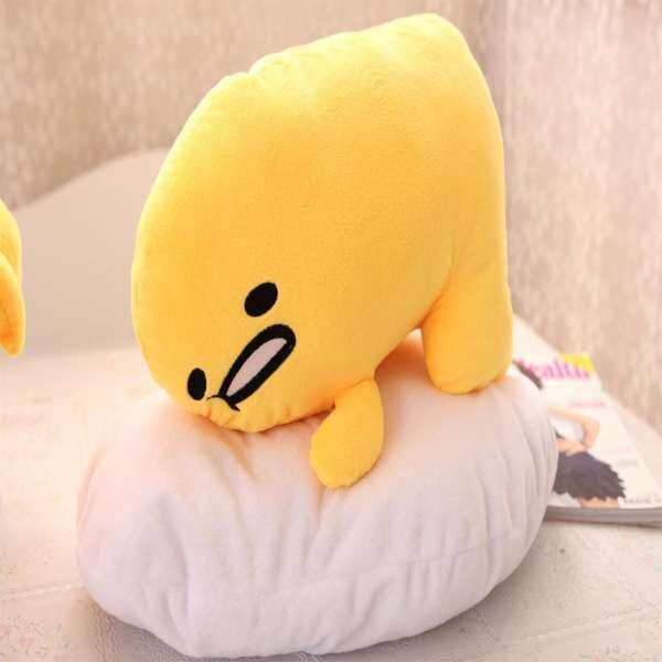 Gudetama Lazy Egg Doll Pillow Size 3 Lying On Front