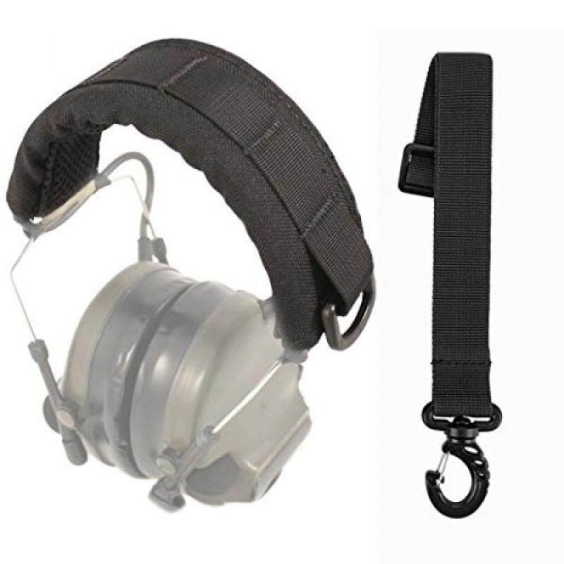 KAIKAMFUNG GVN Tactical Headband Advanced Modular Headset Cover Fit For All General Tactical Earmuffs Accessories Upgrade Bags Case (Black + Accessory Bundle)