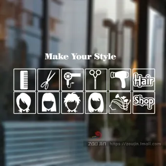 Hair Dressing Icon Modeling Image Design Barber Shop Showcase