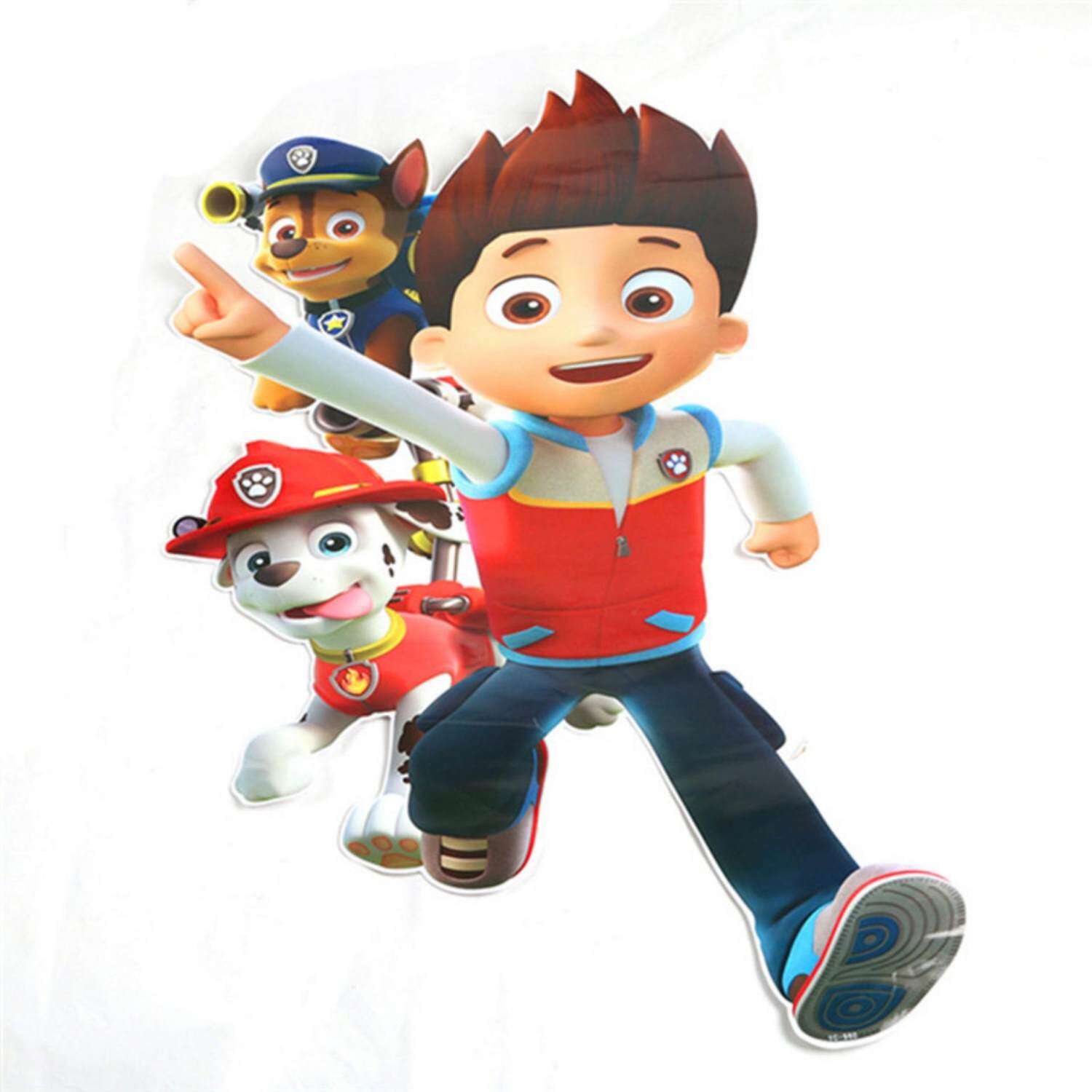 jingpinguan hot YC960 New 3D Anime Doggy Cartoon Patrol Dog wall Stickers For Kids room Decor Animal pawed Figure Mural Art Cartoon Puppy Dog Toy-Picture color - intl
