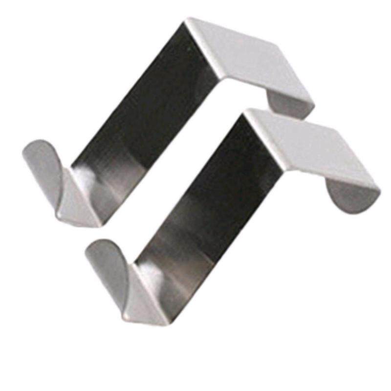 Hequ 2Pcs Set Stainless Steel Self Home Kitchen Wall Door Holder Hook Hanger Hanging Coat Hooks