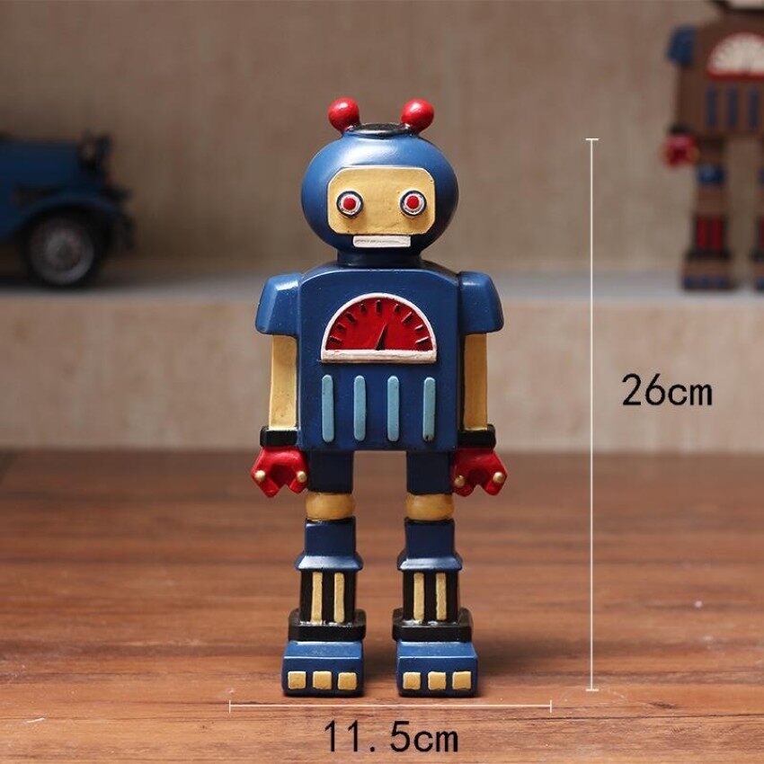 Hlying Retro Antik Dekorasi Robo untuk Warung Kopi Toko Show Warna: Biru-Intl