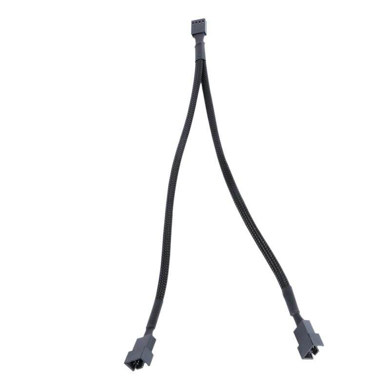 Hot 4pin PMW Kipas Komputer Y Kabel Cabang Kipas PC Konversi Kabel 1 untuk 2 Konektor Kabel Adaptor 4Pin Fan Kabel Ekstensi Line-Intl